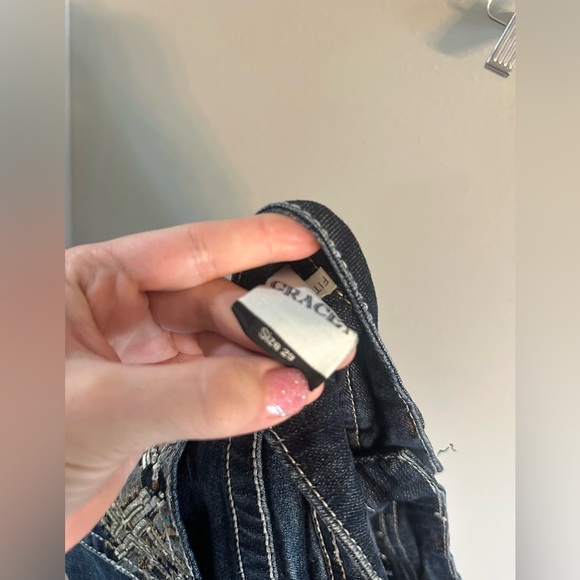 Grace in LA Women's Blue Embellished Jeans Easy Fit Size 29 - Picture 8 of 8